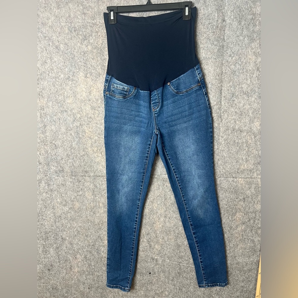 9th & Main Women's‎ Maternity Medium Blue High-Waisted skinny Jeans